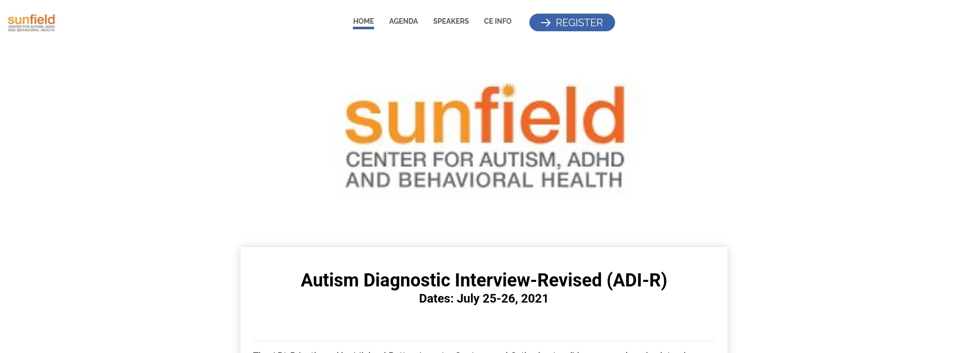 Autism Diagnostic Interview-Revised (ADI-R)